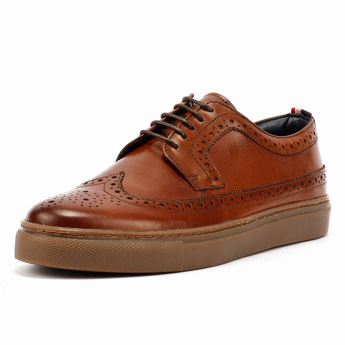 Ben Sherman Preston Leather Men's Reddish Brown Lace-Up Shoes Flexible Step Glide Move
