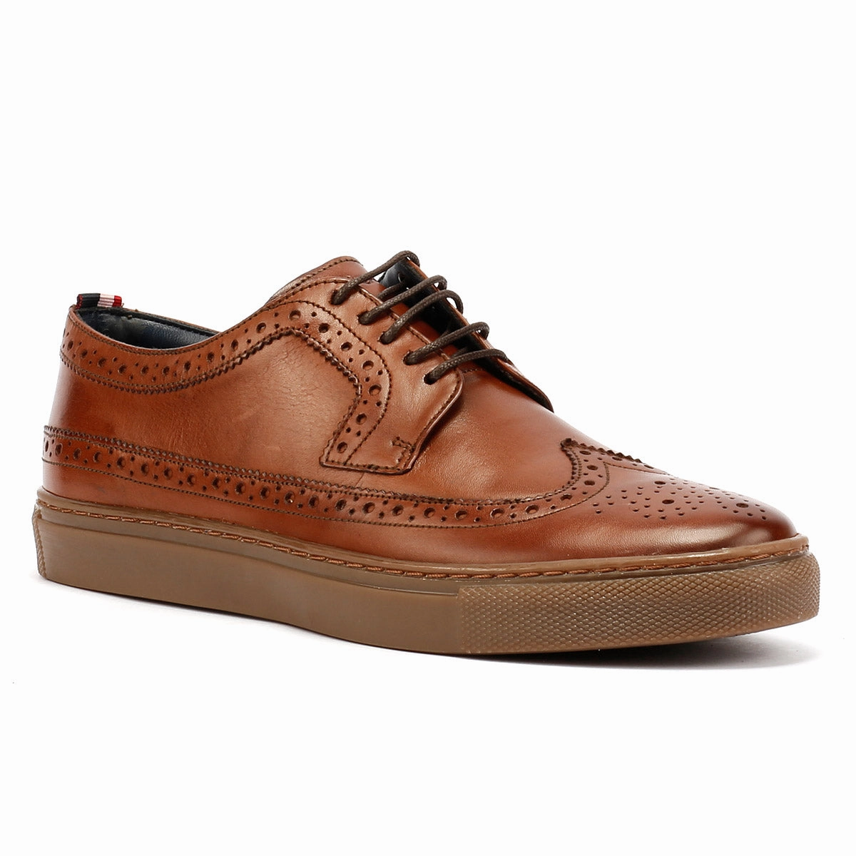 Ben Sherman Preston Leather Men's Reddish Brown Lace-Up Shoes Flexible Step Glide Move