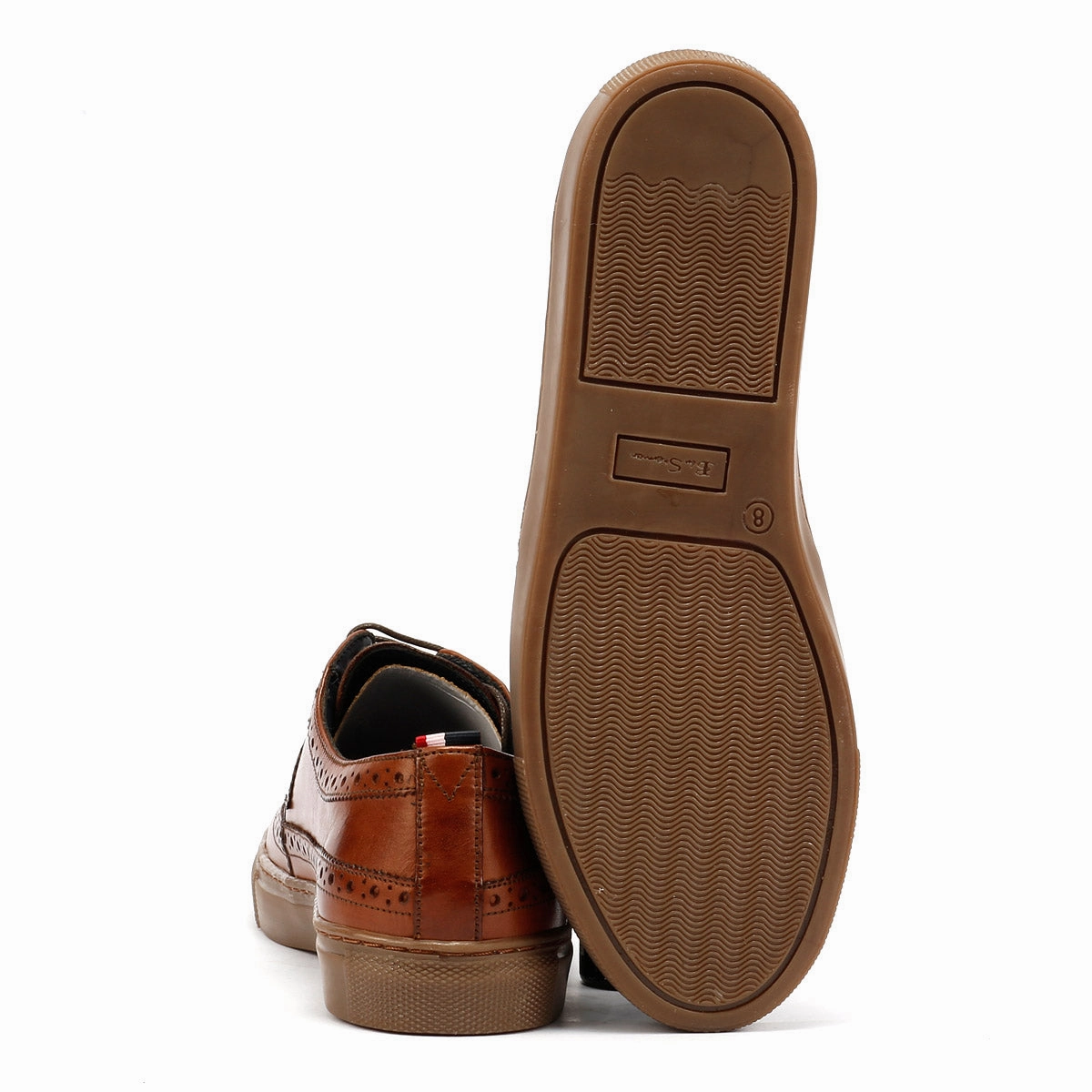 Ben Sherman Preston Leather Men's Reddish Brown Lace-Up Shoes Flexible Step Glide Move