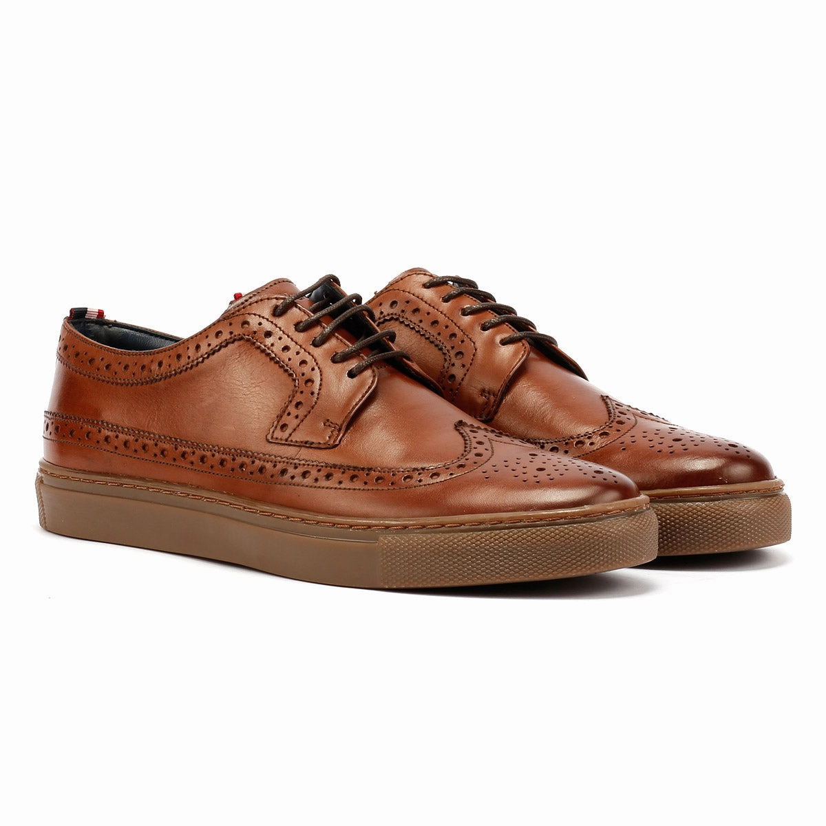 Strong Stride Ben Sherman Preston Leather Men's Reddish Brown Lace-Up Shoes