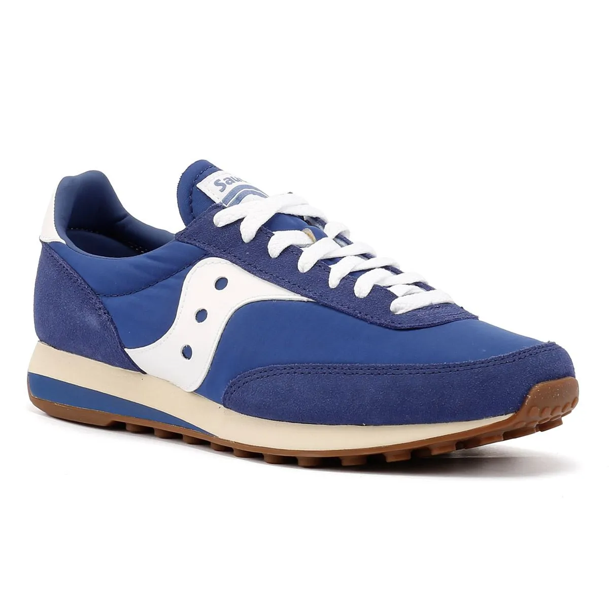 Bendable Sole Saucony Trainer 80 Blue/White Trainers