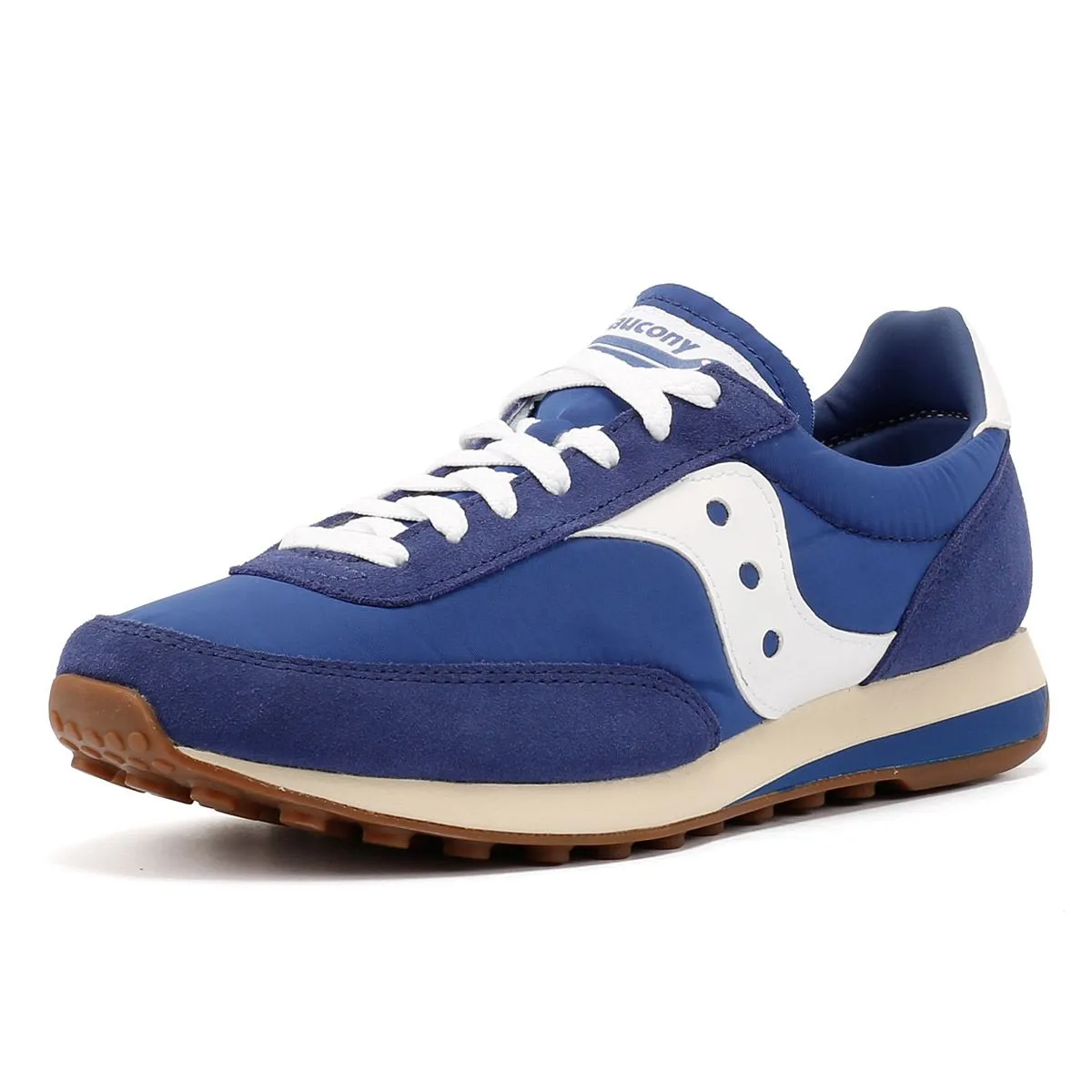 Bendable Sole Saucony Trainer 80 Blue/White Trainers