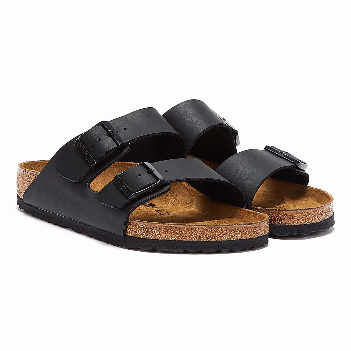 Gentle Lifestyle Sandals Birkenstock Arizona Birko-Flor Mens Black Narrow Sandals