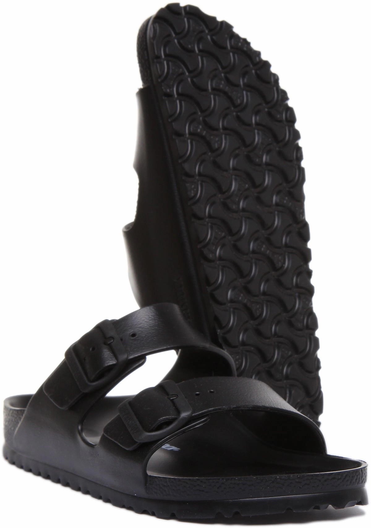 Birkenstock Arizona Eva In Black | Narrow Fit Adjustable Closure System