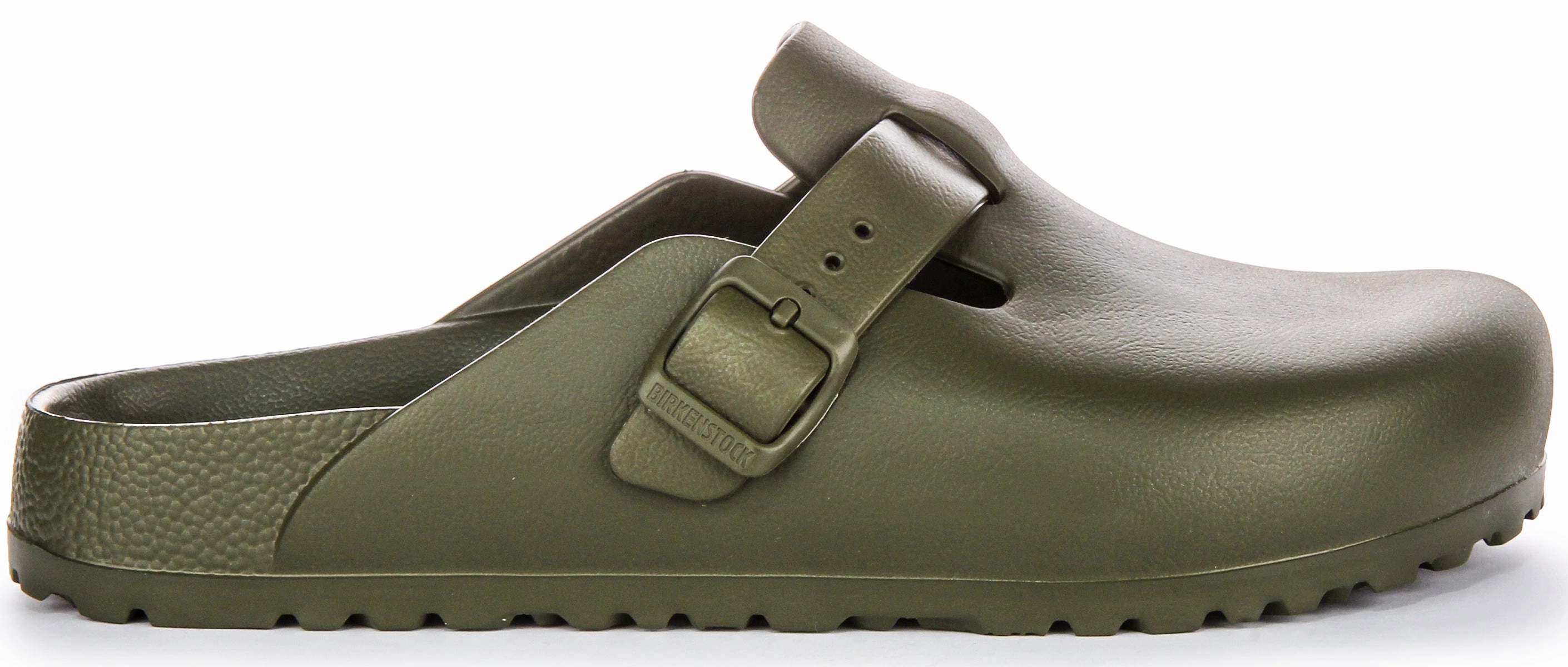 Birkenstock Boston Eva In Khaki | Narrow Fit Cushioned toe box