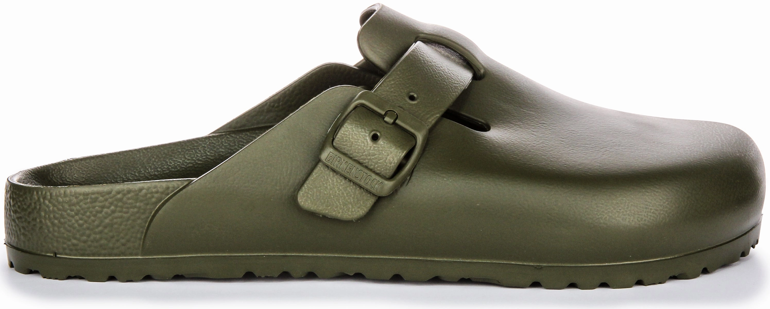 Birkenstock Boston Eva In Khaki Green | Regular Fit Air Mesh Upper