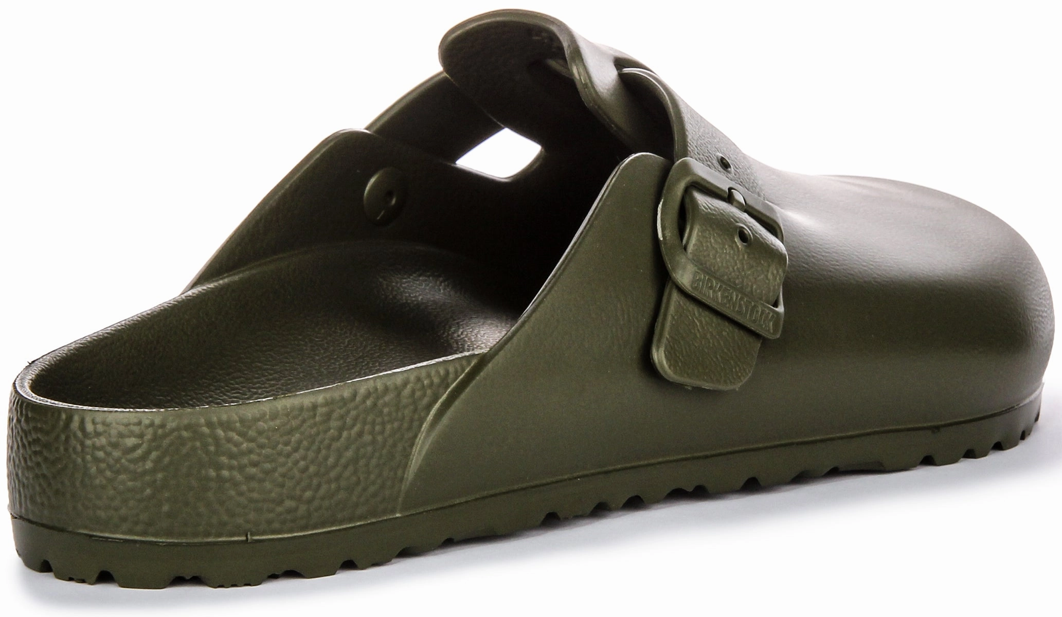 Birkenstock Boston Eva In Khaki Green | Regular Fit Air Mesh Upper