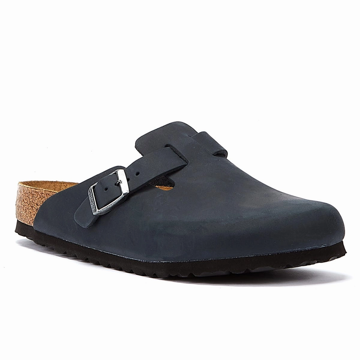Birkenstock Boston Oiled Nubuck Black Clogs Cushioned Footbed