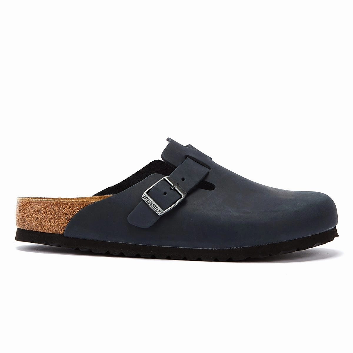 Birkenstock Boston Oiled Nubuck Black Clogs Cushioned Footbed
