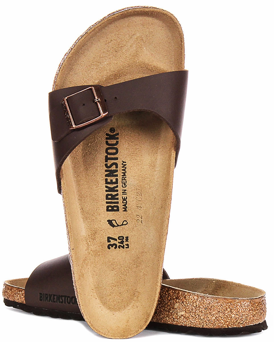 Birkenstock Madrid In Dark Brown | Regular Fit Shock Absorbing Insoles