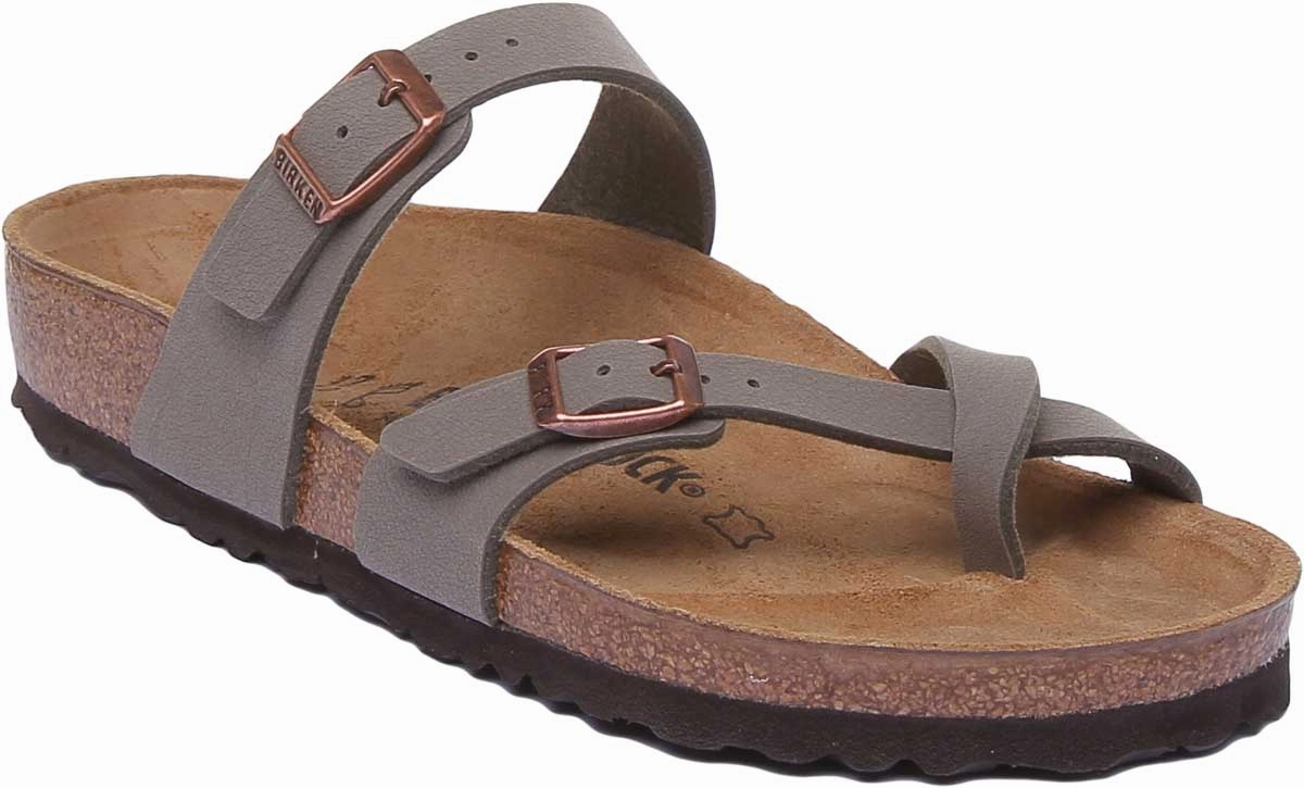 Birkenstock Mayari In Stone | Regular Fit Toe Freedom Light Tread