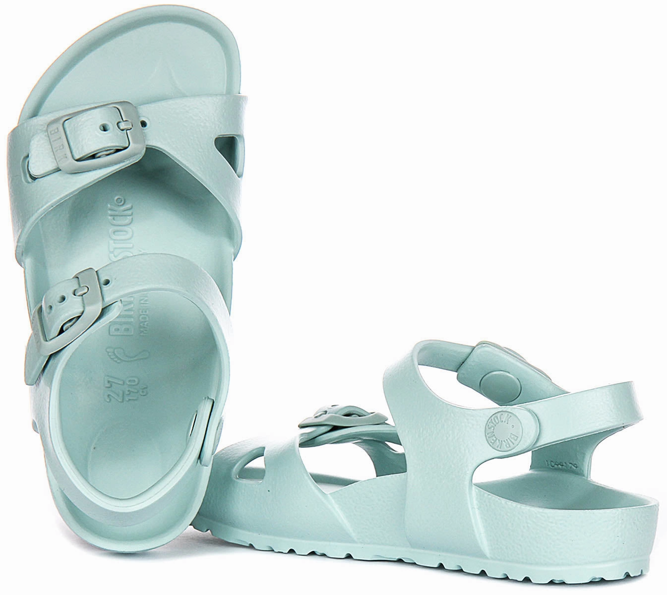 Birkenstock Rio Eva Kids In Green | Narrow Fit Quick - release