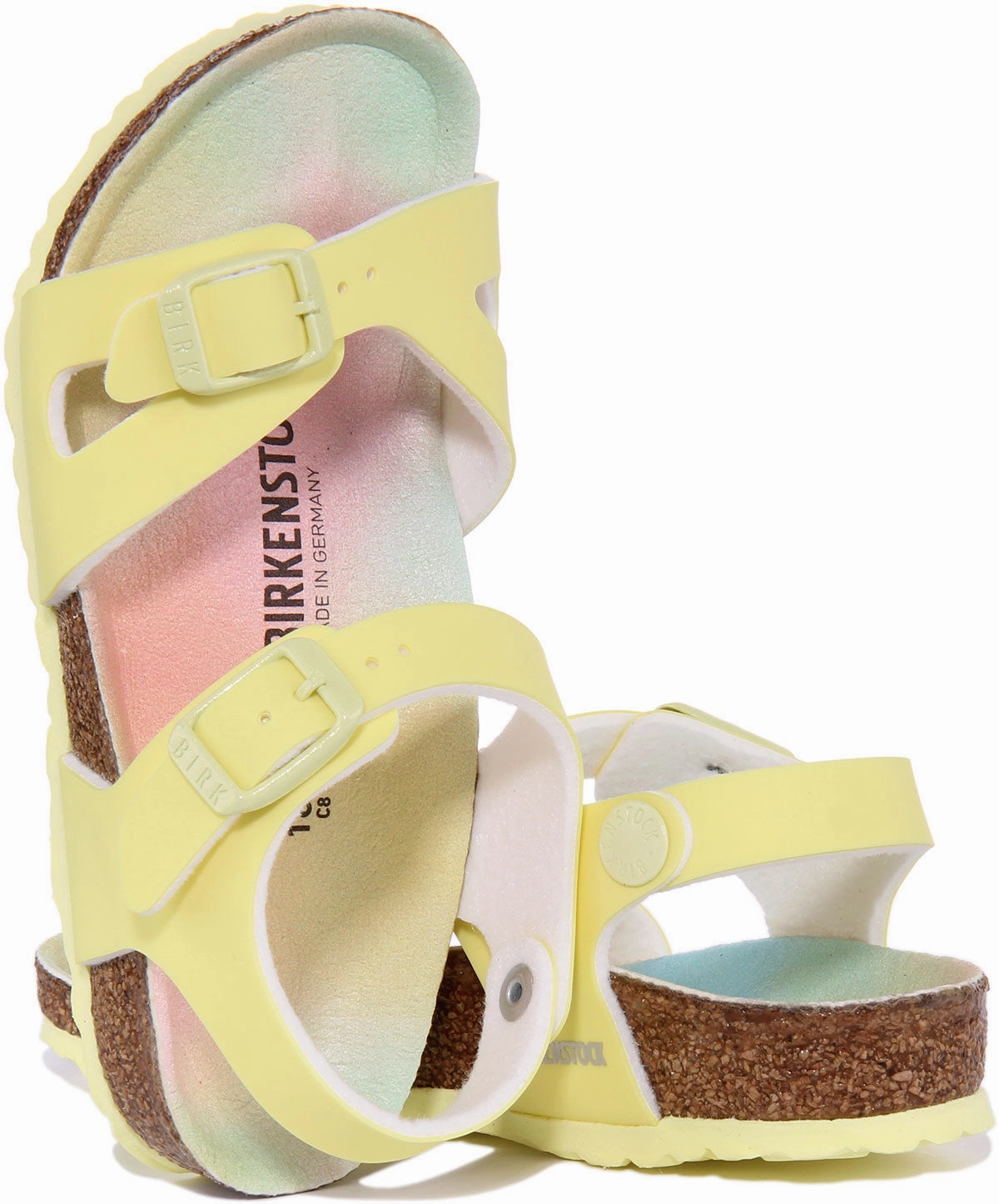 Birkenstock Rio Kids In Yellow For Kids | Narrow Fit Stretchable Fabric System