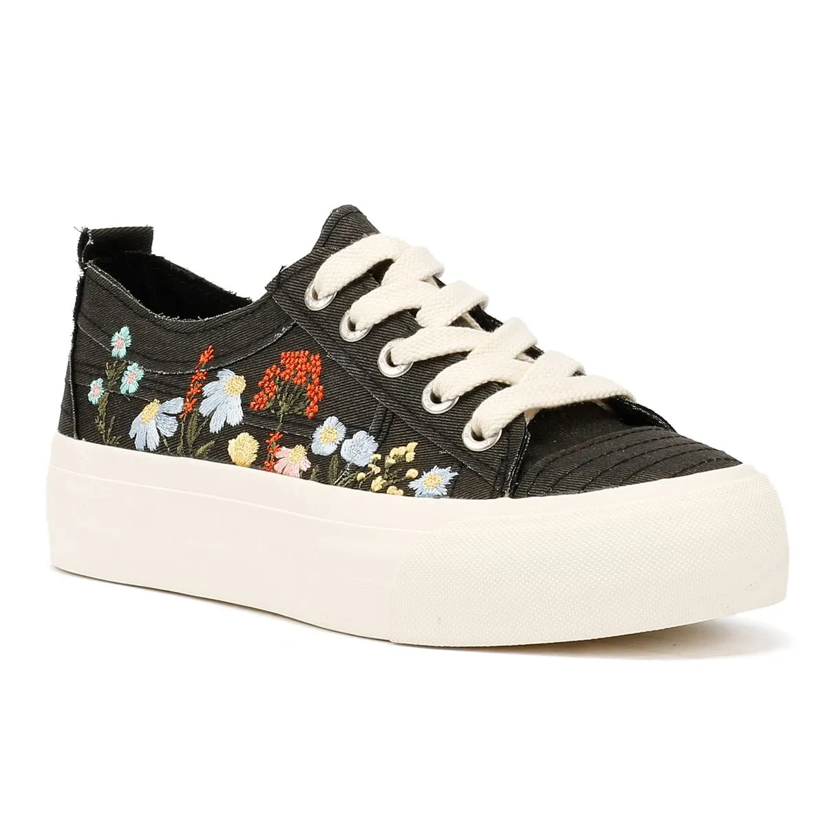 Blowfish Malibu Sadie Sun Women's Black/Floral Trainers Perfect Lock