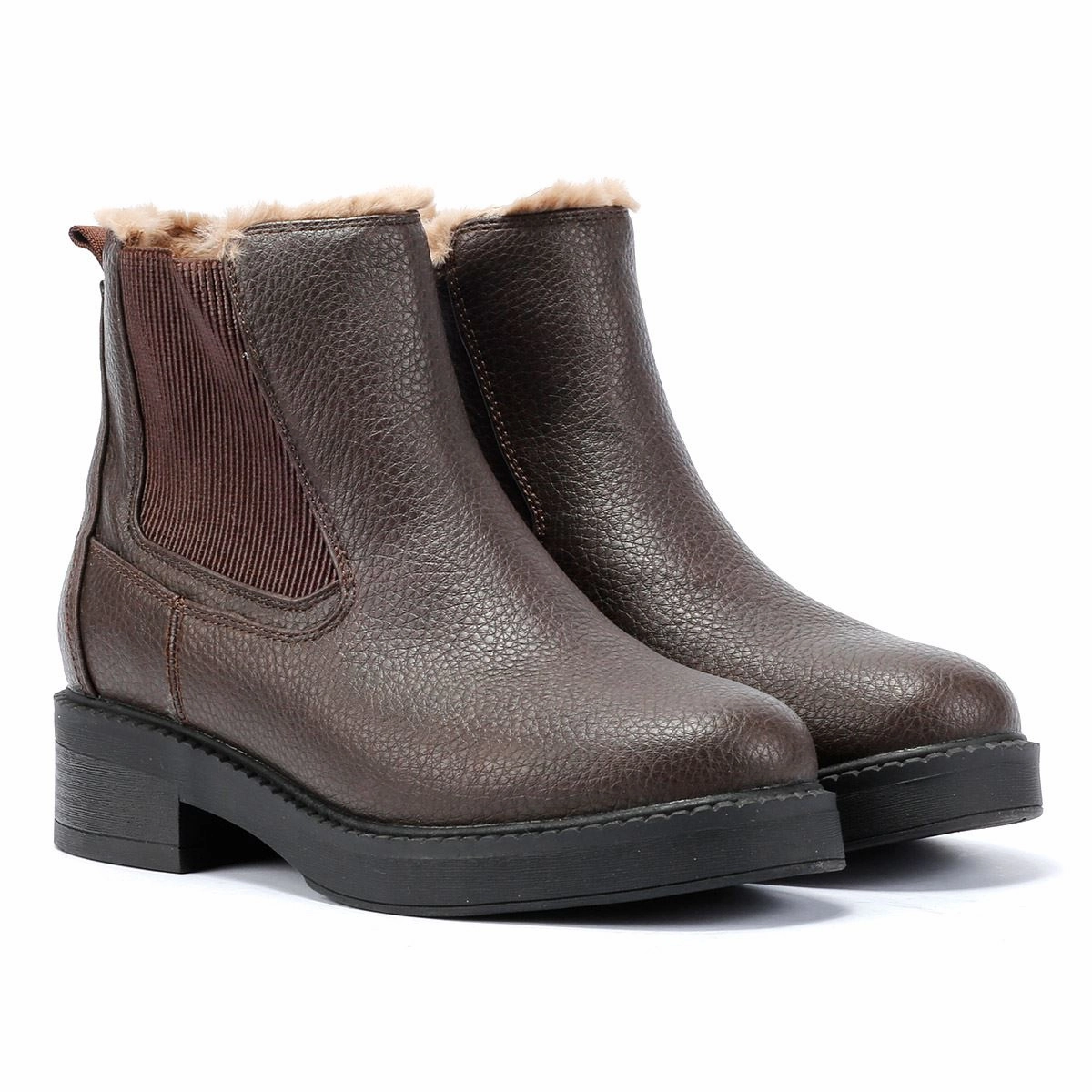 Easy Maintenance Sleek Style Blowfish Malibu Vera Cozy Faux Leather Women's Dark Brown Boots