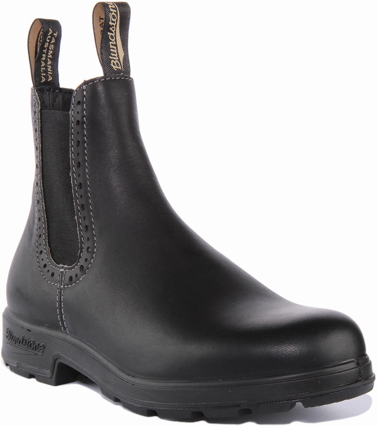 Blundstone 1448 In Black Brogue Chelsea Boots Camping Trip All weather