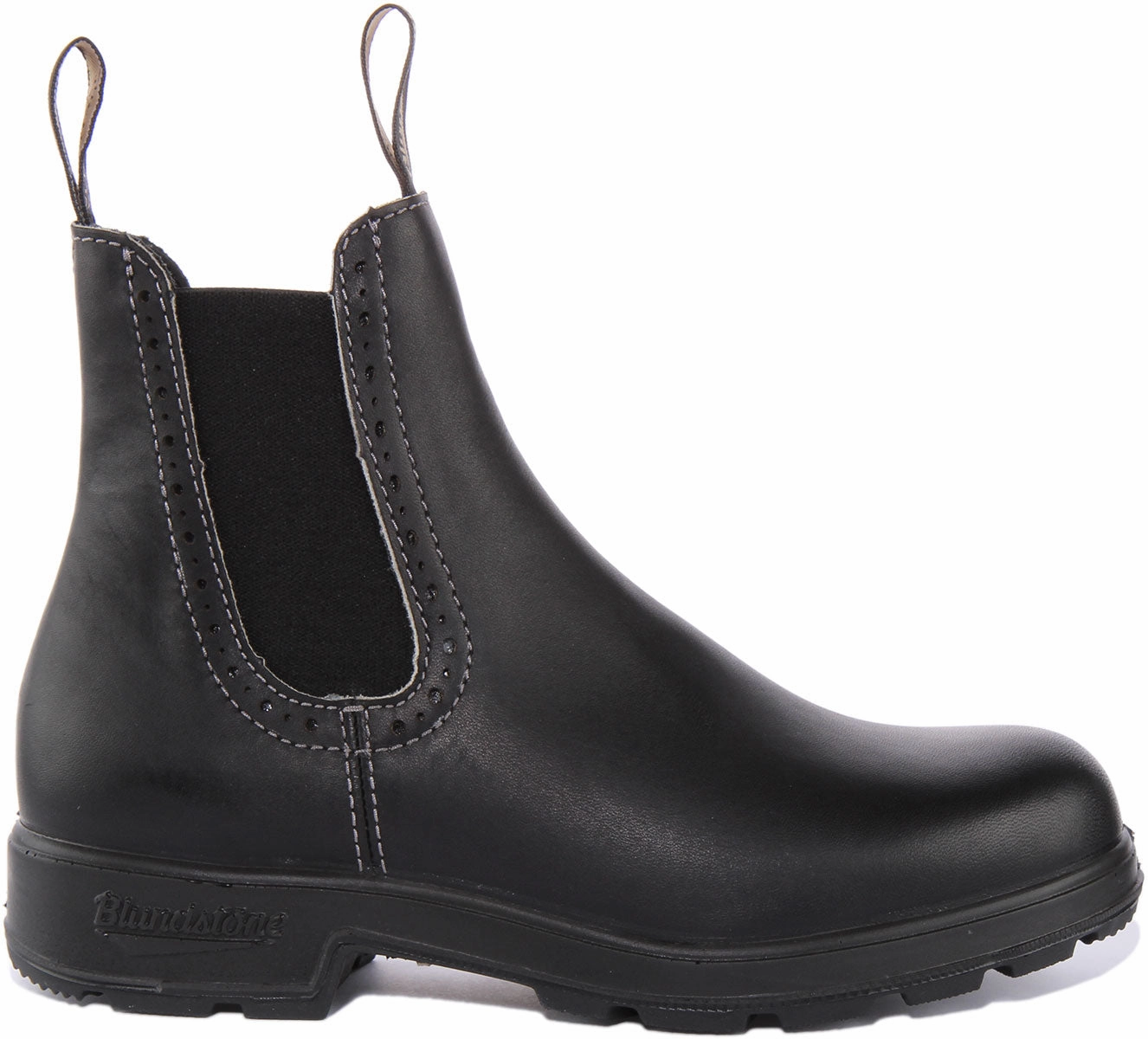 Blundstone 1448 In Black Brogue Chelsea Boots Outdoor Socks