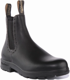 Blundstone 1448 In Black Brogue Chelsea Boots Camping Trip All weather