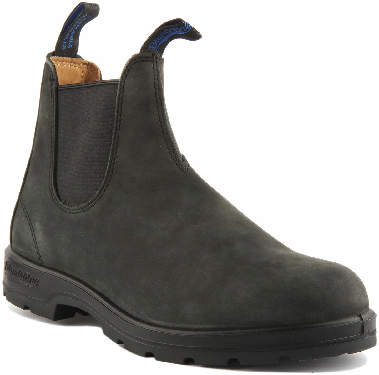 Blundstone 1478 In Rustic Black Chelsea Boots Mud Traction