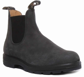 Blundstone 587 In Black Durable Sole Desert Wear