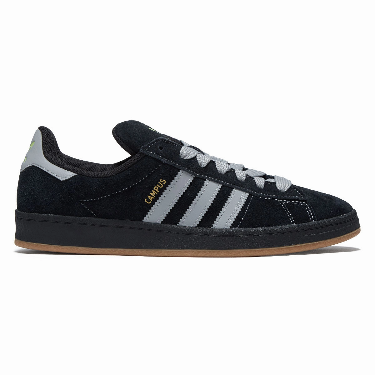 Board Focus Adidas Campus 90s ADV Shoes - Core Black/Grey/Gold Metallic