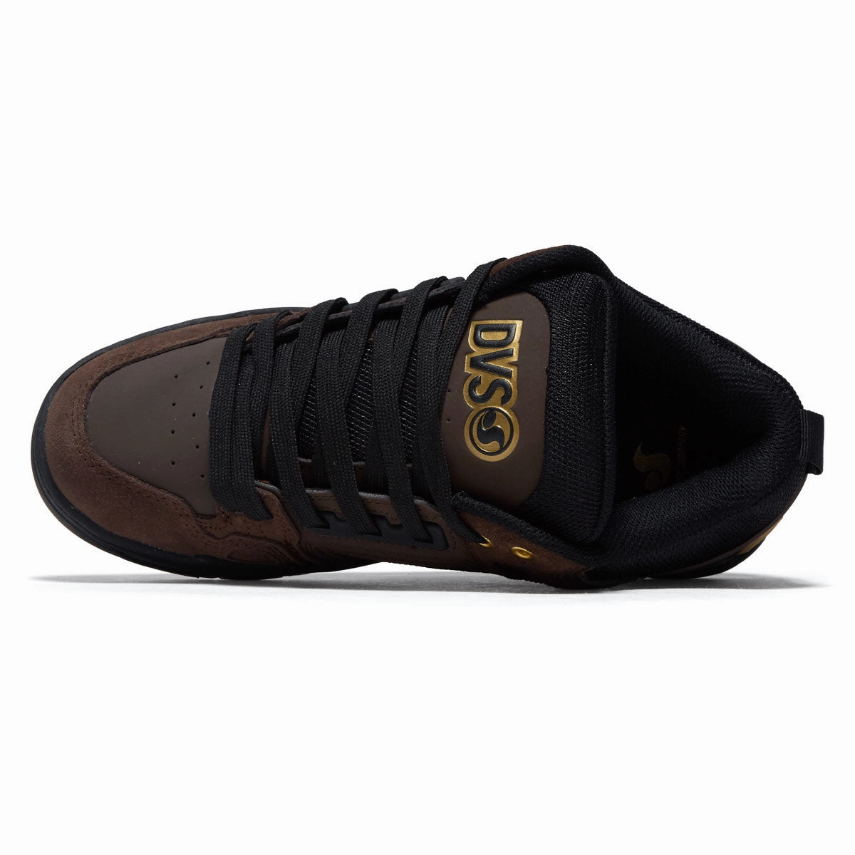Board Master DVS Comanche Shoes - Brown/Black/Gold Suede