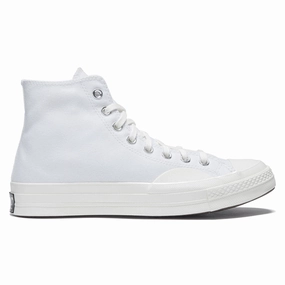 Sleek Look Converse Chuck 70 Hi Textured Shoes - White/Vintage White/Egret