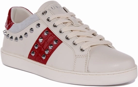 Guess Raelin3 Trainer In Off White For Women Ankle wrap Anti rust