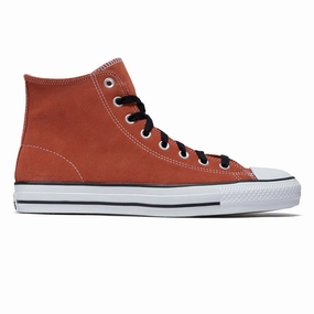 Easy Skate Ride All Purpose Wear Converse Chuck Taylor All Star Pro Hi Shoes - Red Terracotta/Black/White