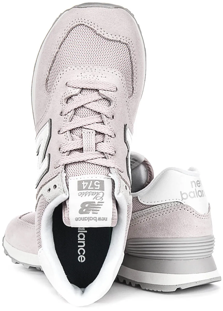 Boosted Height New Balance WL574 EVP In Light Pink For Women