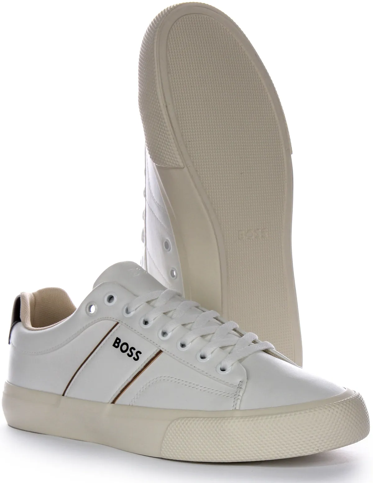 Boss Aiden Tennis Flpp In White For Men Endurance Fit