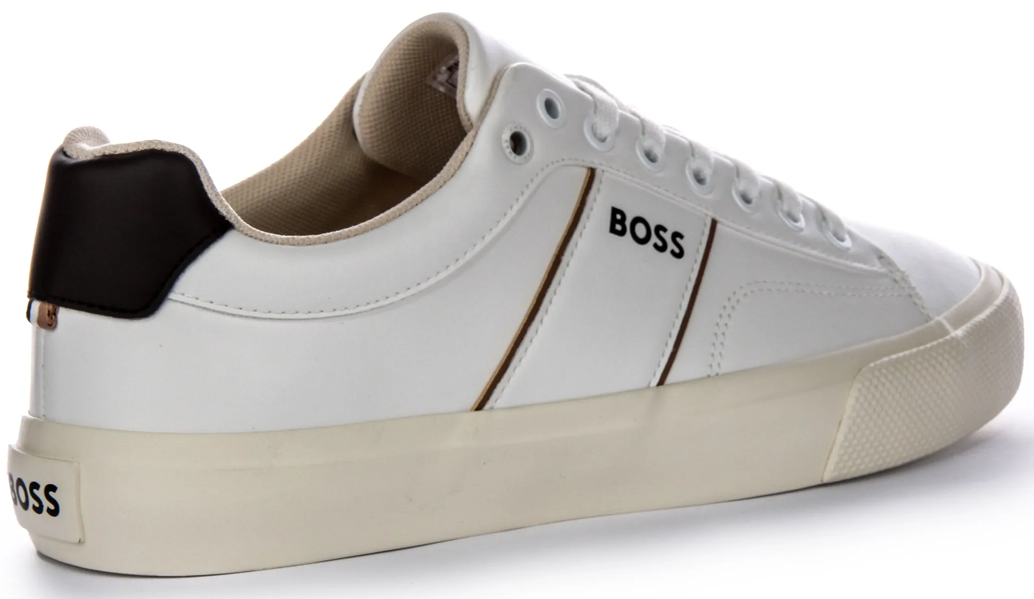 Boss Aiden Tennis Flpp In White For Men Endurance Fit