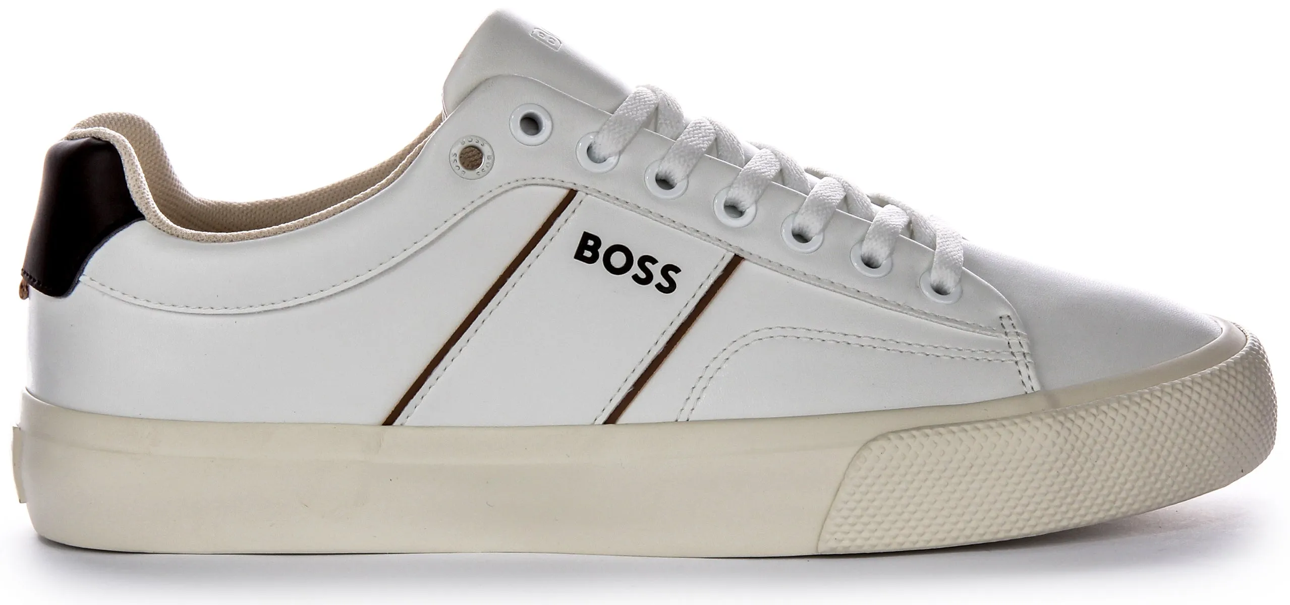 Boss Aiden Tennis Flpp In White For Men Endurance Fit
