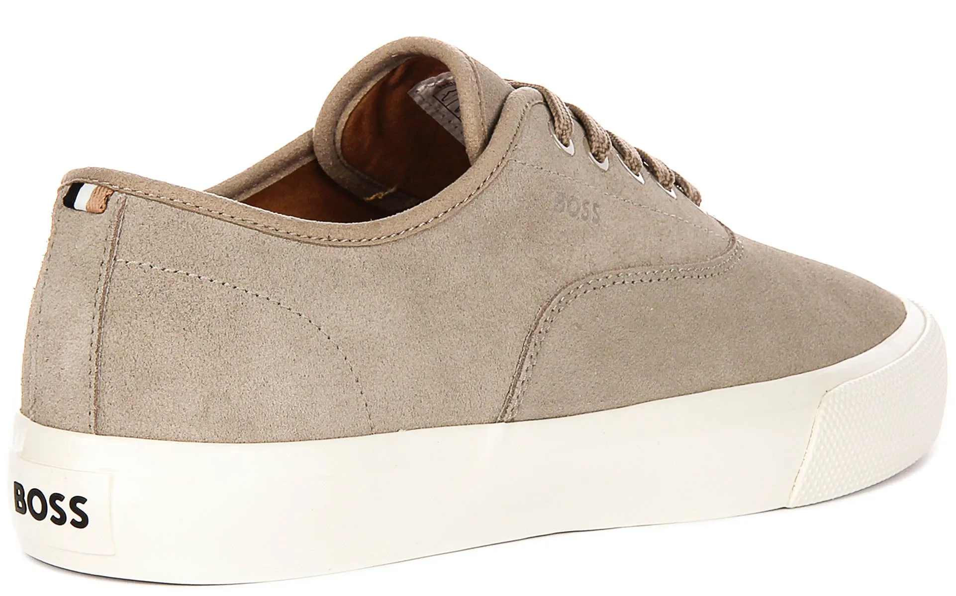 Boss Aiden Tennis Suede In Beige For Men Friction Guard