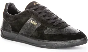 Boss Brandon Tennis In Black For Men Move Flex Uppers are crafted to reduce irritation and heat buildup