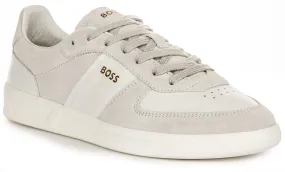 Durable Shape memory foam increases long-term support Boss Brandon Tennis In White Grey For Men