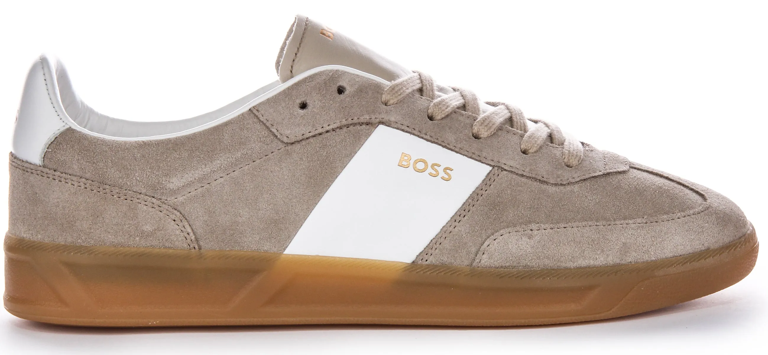 Boss Brandon Tennis Suede In Grey White For Men Vent Flow