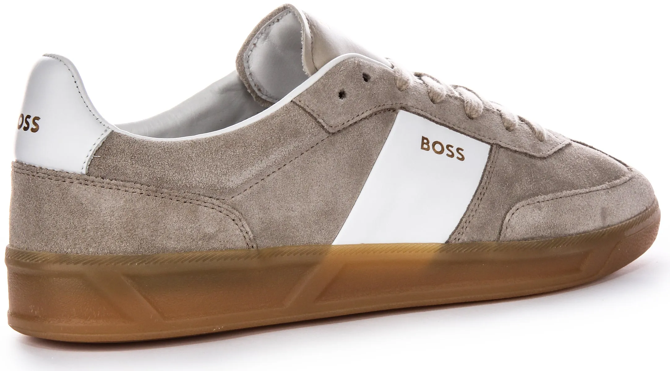 Boss Brandon Tennis Suede In Grey White For Men Vent Flow