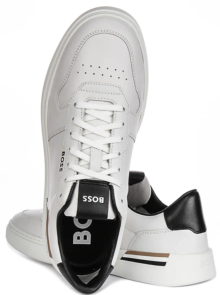 Boss Clint Tennis In White Black For Men Rapid Motion