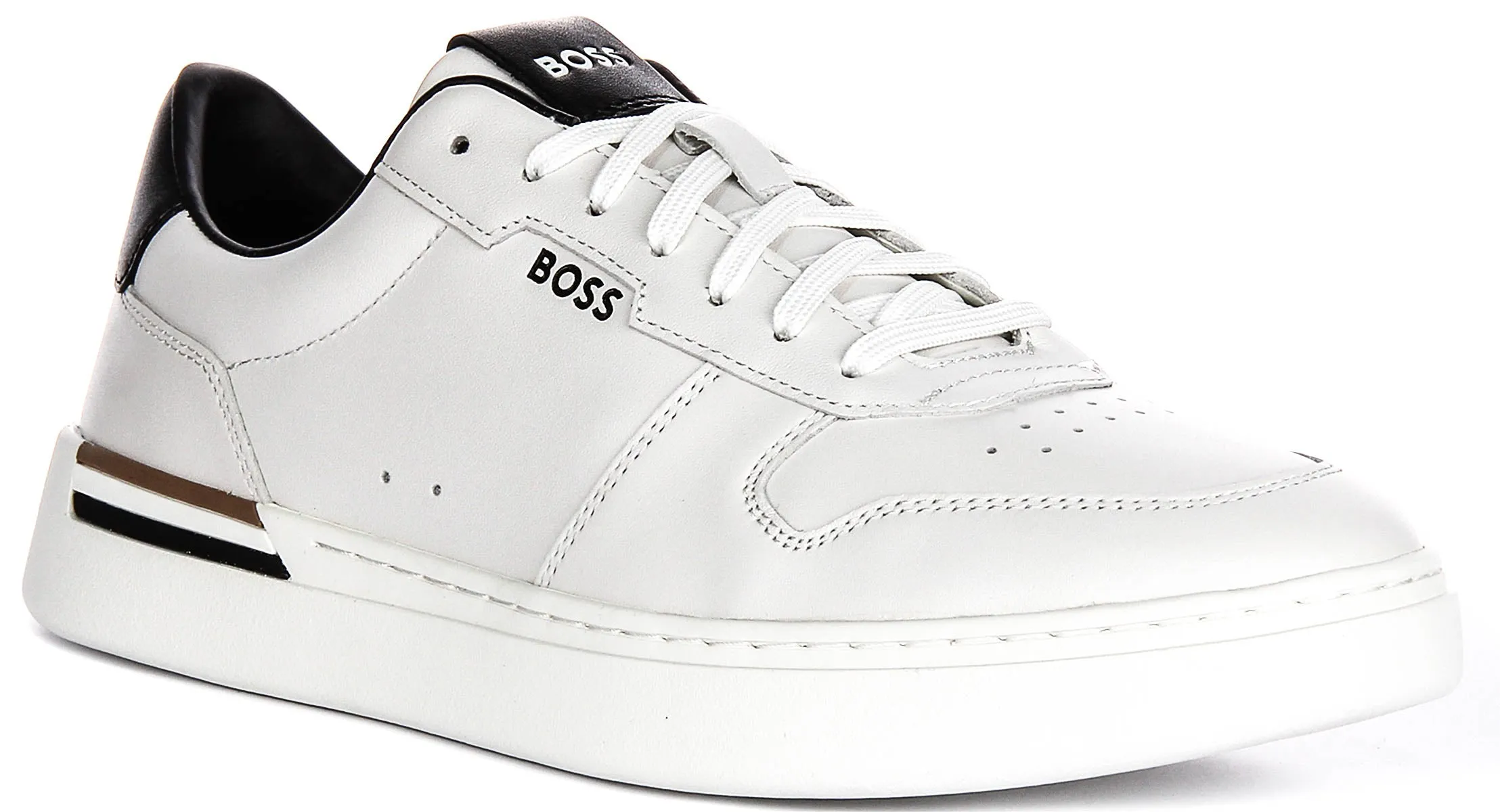 Ankle Secure Boss Clint Tennis In White Black For Men