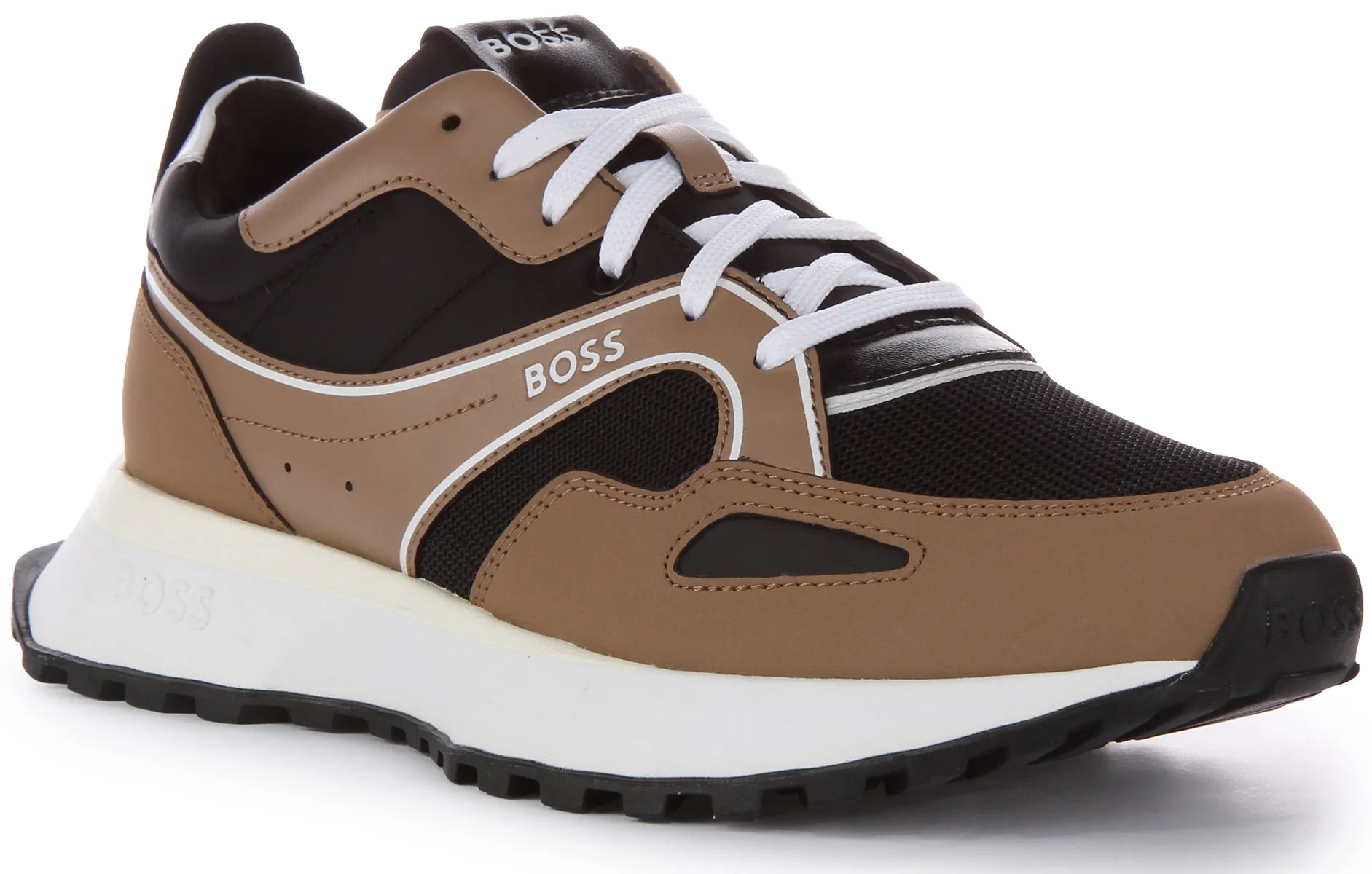 Boss Jonah Runern Mix In Black Beige No Bulk