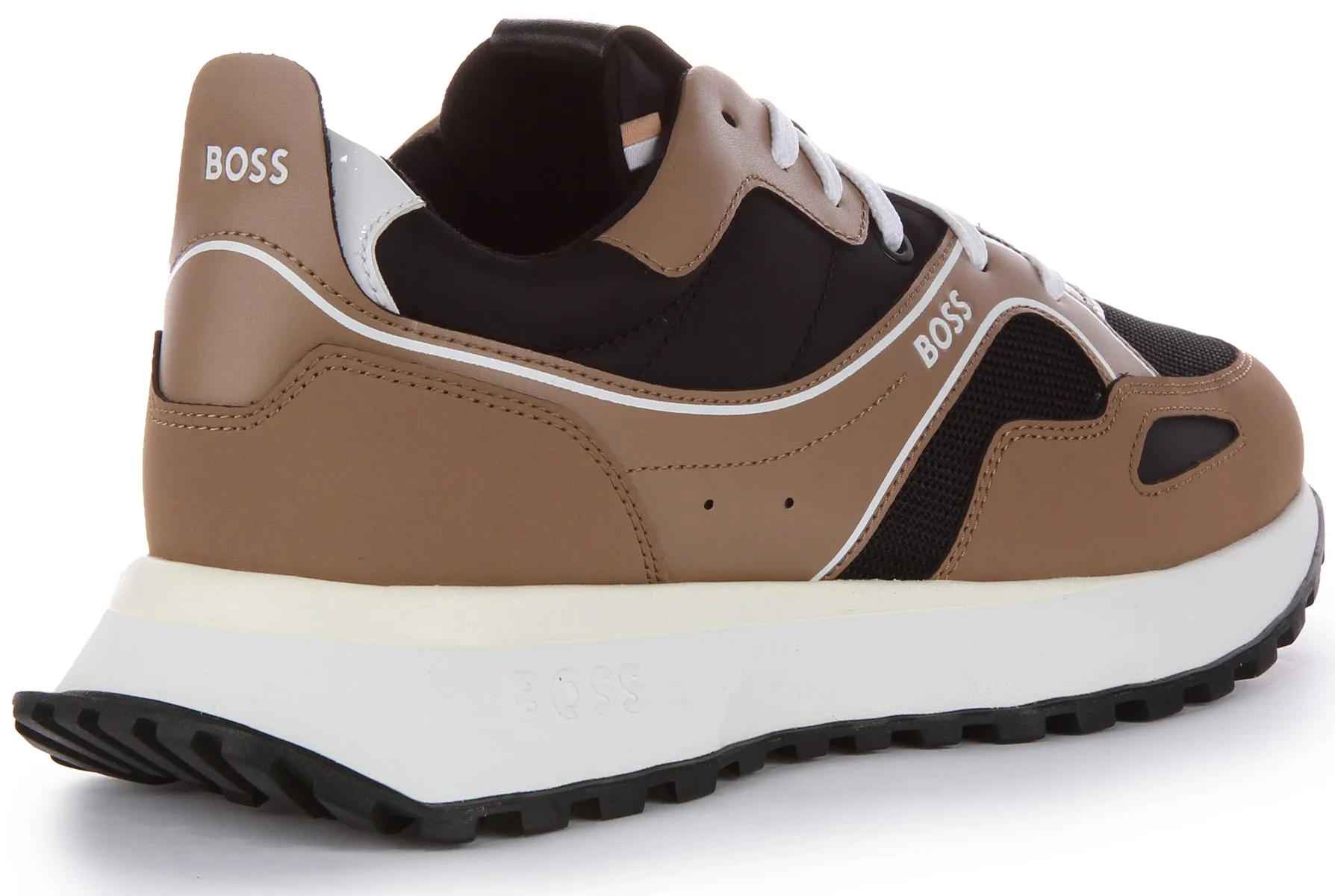 Boss Jonah Runern Mix In Black Beige Foot alignment
