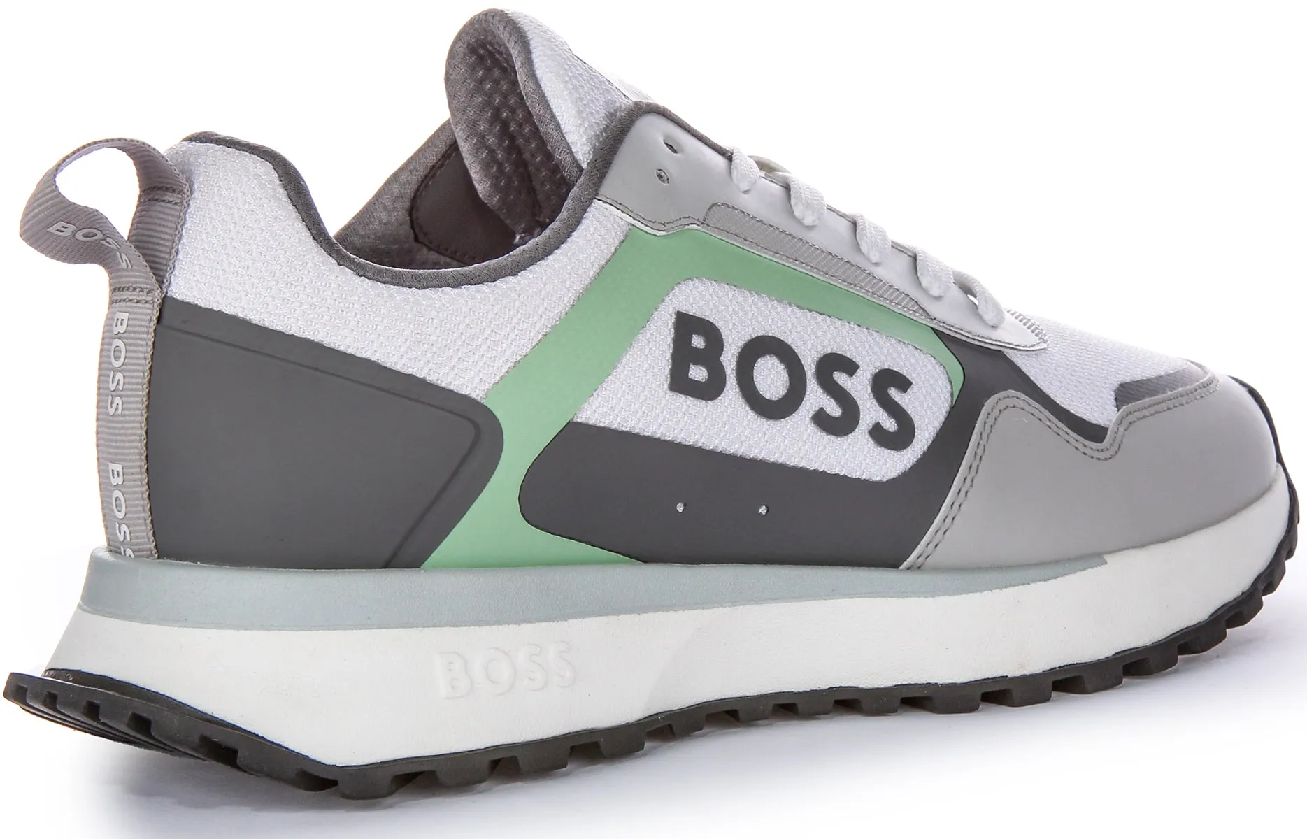 Boss Jonah Runner Merb In White Green For Men Fast Motion