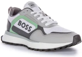 Boss Jonah Runner Merb In White Green For Men Urban Jog