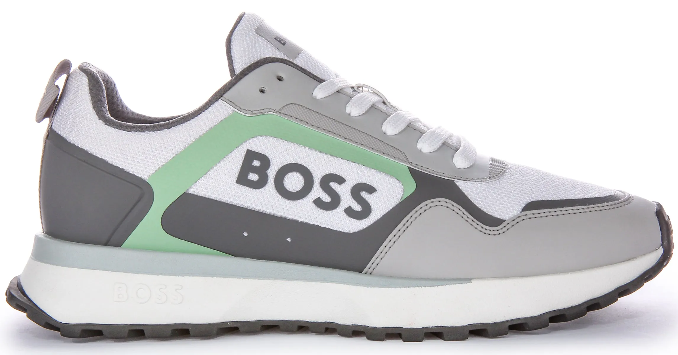 Boss Jonah Runner Merb In White Green For Men Fast Motion
