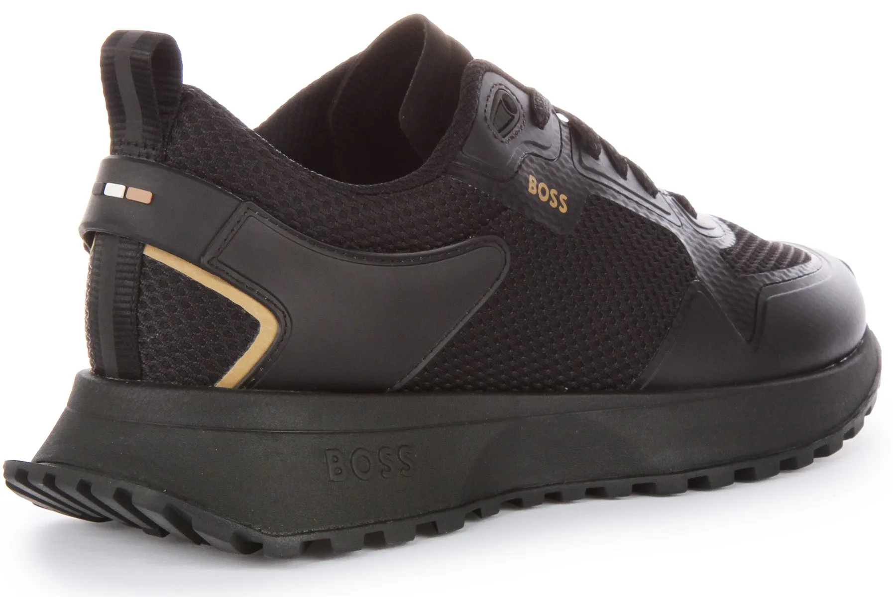 Boss Jonah Runner Mesh In Black Gold For Men Flight Ready