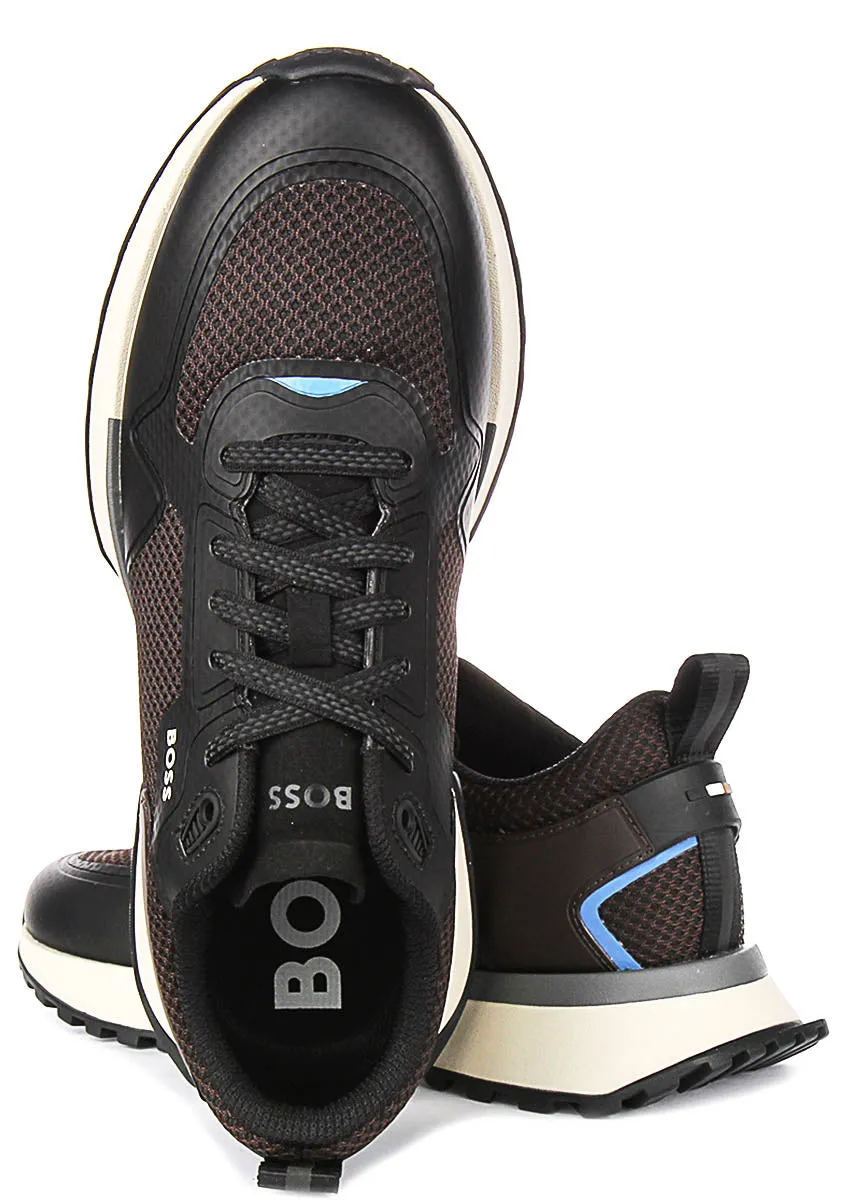 Boss Jonah Runner Mesh In Brown Black For Men Impact Safe