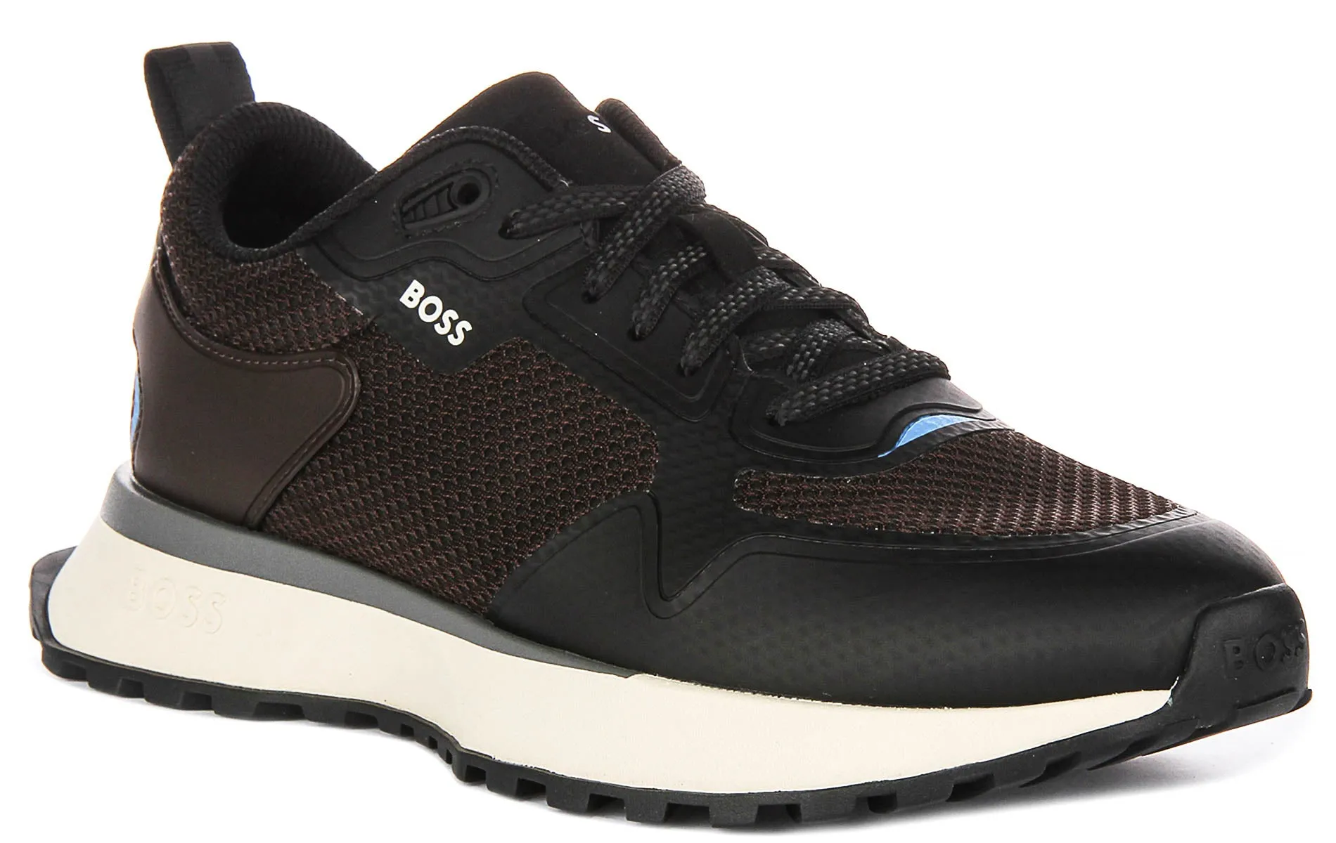 Boss Jonah Runner Mesh In Brown Black For Men Enhanced Mobility Core Support