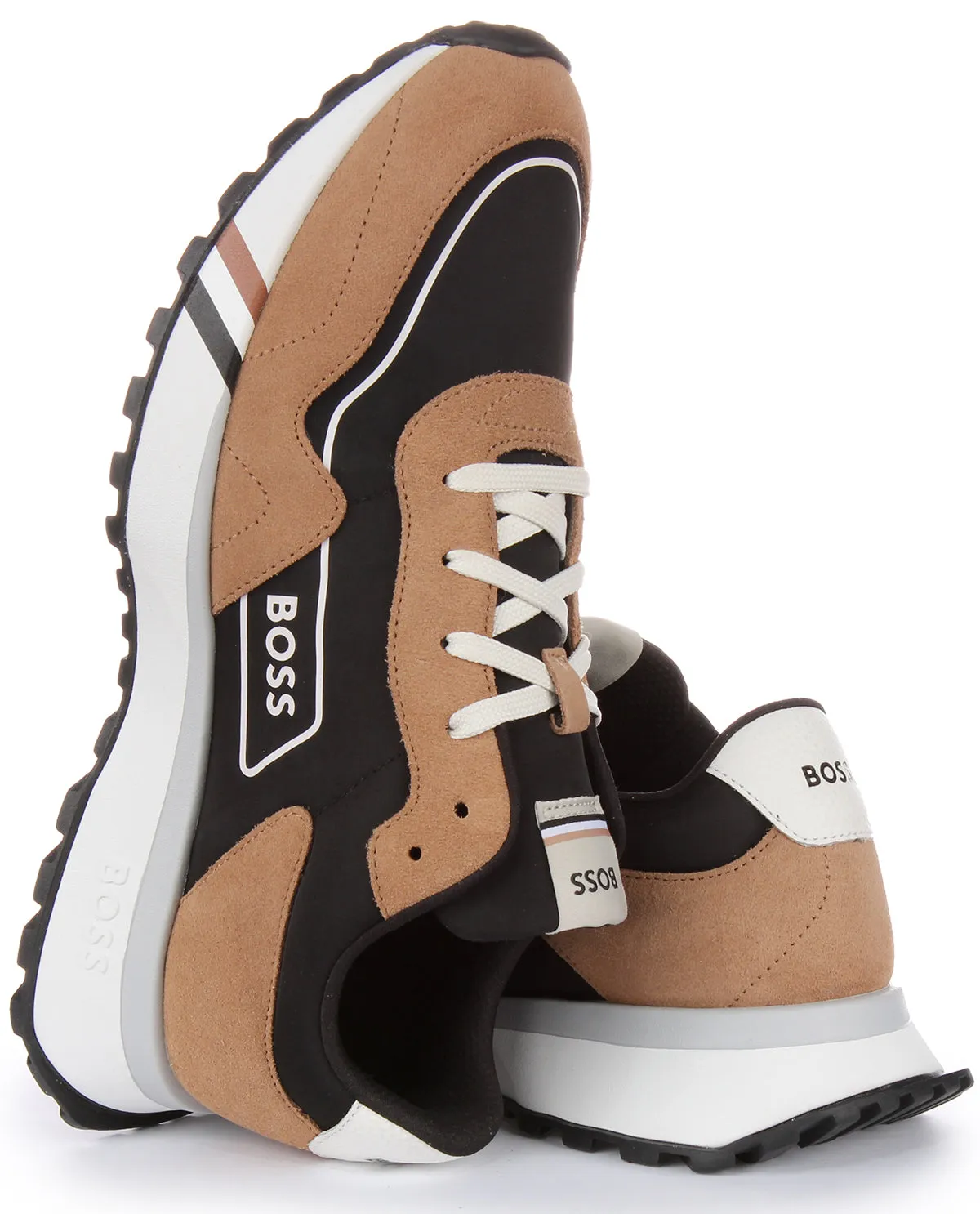 Boss Jonah Runner Sdtx In Black Brown For Men ergonomic