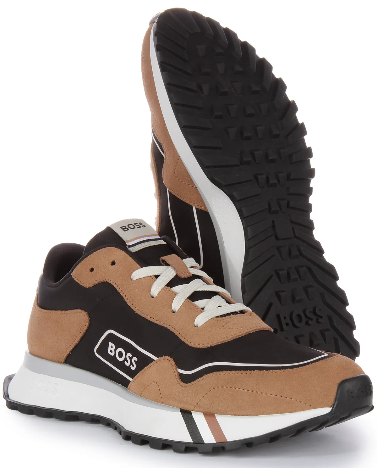 Boss Jonah Runner Sdtx In Black Brown For Men ergonomic